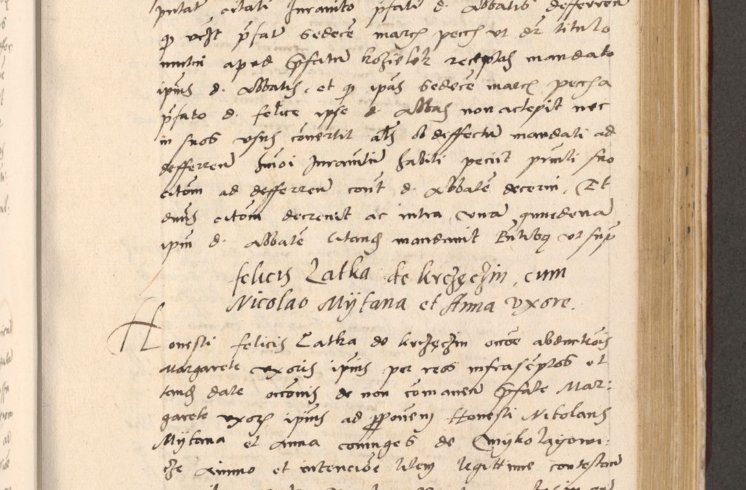 Zdjęcie nr 633 dla obiektu archiwalnego: Acta actorum, sententiarum diffinitivarum coram reverendo domino Petro Miscowski canonico et in spiritualibus vicario generali Cracoviensi ad annum Domini Mᵐᵘᵐ DXLVIᵗᵘᵐ, cuius indictio est quarta, pontificatus sanctissimi in Christo patris et domini nostri domini Pauli divina providencia pape tercii, a die tercia mensis Novembris, annus duodecimus (sic!) feliciter continuantur