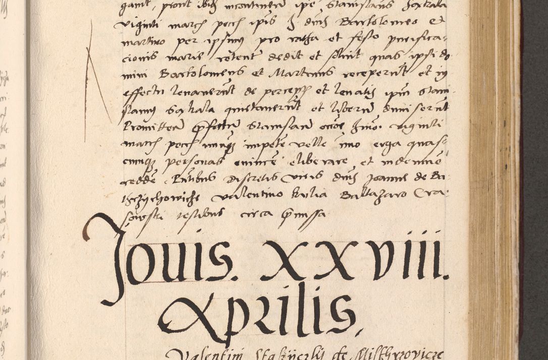 Zdjęcie nr 631 dla obiektu archiwalnego: Acta actorum, sententiarum diffinitivarum coram reverendo domino Petro Miscowski canonico et in spiritualibus vicario generali Cracoviensi ad annum Domini Mᵐᵘᵐ DXLVIᵗᵘᵐ, cuius indictio est quarta, pontificatus sanctissimi in Christo patris et domini nostri domini Pauli divina providencia pape tercii, a die tercia mensis Novembris, annus duodecimus (sic!) feliciter continuantur