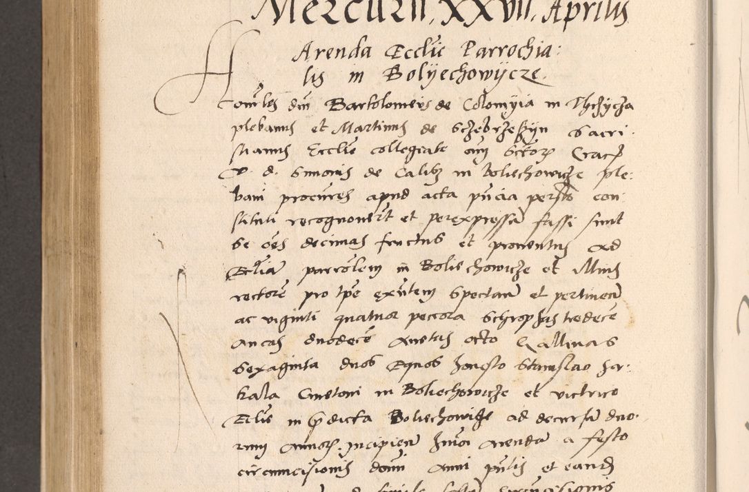Zdjęcie nr 630 dla obiektu archiwalnego: Acta actorum, sententiarum diffinitivarum coram reverendo domino Petro Miscowski canonico et in spiritualibus vicario generali Cracoviensi ad annum Domini Mᵐᵘᵐ DXLVIᵗᵘᵐ, cuius indictio est quarta, pontificatus sanctissimi in Christo patris et domini nostri domini Pauli divina providencia pape tercii, a die tercia mensis Novembris, annus duodecimus (sic!) feliciter continuantur