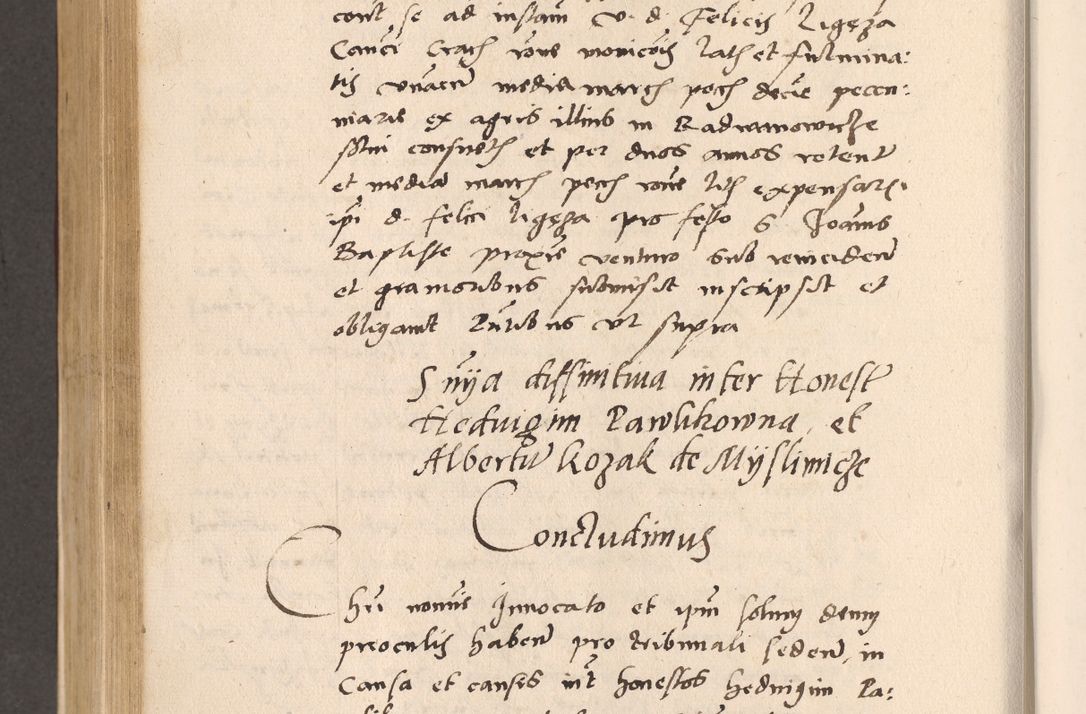 Zdjęcie nr 628 dla obiektu archiwalnego: Acta actorum, sententiarum diffinitivarum coram reverendo domino Petro Miscowski canonico et in spiritualibus vicario generali Cracoviensi ad annum Domini Mᵐᵘᵐ DXLVIᵗᵘᵐ, cuius indictio est quarta, pontificatus sanctissimi in Christo patris et domini nostri domini Pauli divina providencia pape tercii, a die tercia mensis Novembris, annus duodecimus (sic!) feliciter continuantur