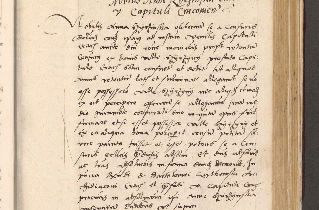 Zdjęcie nr 627 dla obiektu archiwalnego: Acta actorum, sententiarum diffinitivarum coram reverendo domino Petro Miscowski canonico et in spiritualibus vicario generali Cracoviensi ad annum Domini Mᵐᵘᵐ DXLVIᵗᵘᵐ, cuius indictio est quarta, pontificatus sanctissimi in Christo patris et domini nostri domini Pauli divina providencia pape tercii, a die tercia mensis Novembris, annus duodecimus (sic!) feliciter continuantur