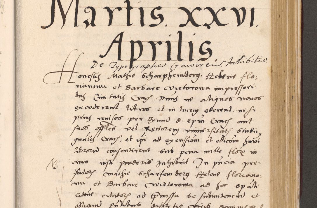 Zdjęcie nr 625 dla obiektu archiwalnego: Acta actorum, sententiarum diffinitivarum coram reverendo domino Petro Miscowski canonico et in spiritualibus vicario generali Cracoviensi ad annum Domini Mᵐᵘᵐ DXLVIᵗᵘᵐ, cuius indictio est quarta, pontificatus sanctissimi in Christo patris et domini nostri domini Pauli divina providencia pape tercii, a die tercia mensis Novembris, annus duodecimus (sic!) feliciter continuantur