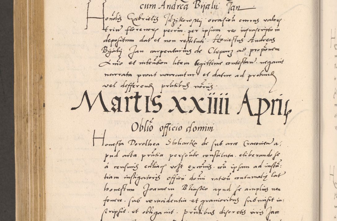 Zdjęcie nr 1006 dla obiektu archiwalnego: Acta actorum, sententiarum diffinitivarum coram reverendo domino Petro Miscowski canonico et in spiritualibus vicario generali Cracoviensi ad annum Domini Mᵐᵘᵐ DXLVIᵗᵘᵐ, cuius indictio est quarta, pontificatus sanctissimi in Christo patris et domini nostri domini Pauli divina providencia pape tercii, a die tercia mensis Novembris, annus duodecimus (sic!) feliciter continuantur