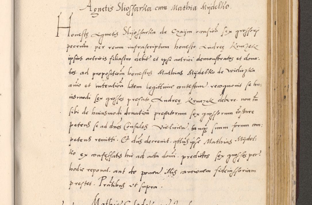 Zdjęcie nr 809 dla obiektu archiwalnego: Acta actorum, sententiarum diffinitivarum coram reverendo domino Petro Miscowski canonico et in spiritualibus vicario generali Cracoviensi ad annum Domini Mᵐᵘᵐ DXLVIᵗᵘᵐ, cuius indictio est quarta, pontificatus sanctissimi in Christo patris et domini nostri domini Pauli divina providencia pape tercii, a die tercia mensis Novembris, annus duodecimus (sic!) feliciter continuantur