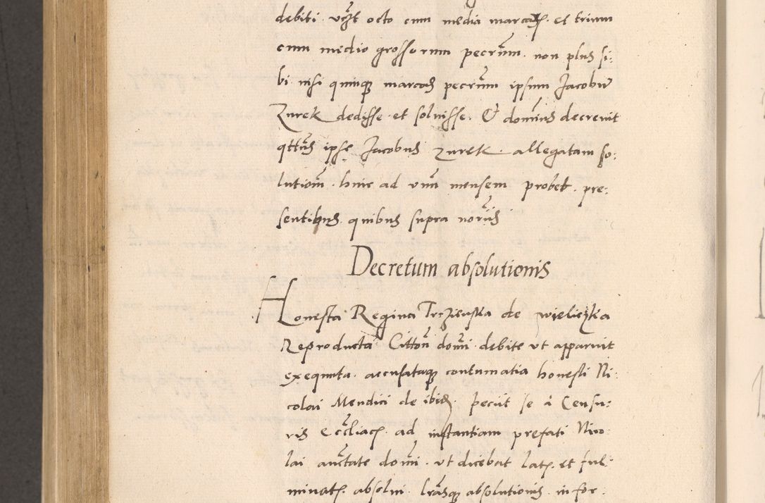 Zdjęcie nr 810 dla obiektu archiwalnego: Acta actorum, sententiarum diffinitivarum coram reverendo domino Petro Miscowski canonico et in spiritualibus vicario generali Cracoviensi ad annum Domini Mᵐᵘᵐ DXLVIᵗᵘᵐ, cuius indictio est quarta, pontificatus sanctissimi in Christo patris et domini nostri domini Pauli divina providencia pape tercii, a die tercia mensis Novembris, annus duodecimus (sic!) feliciter continuantur
