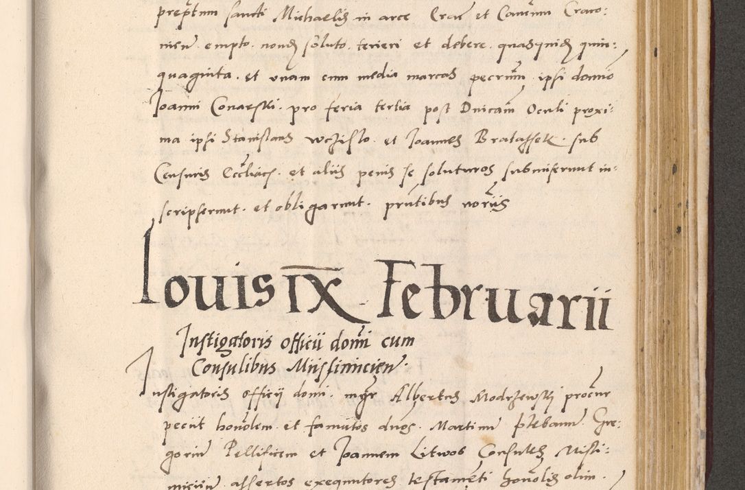 Zdjęcie nr 811 dla obiektu archiwalnego: Acta actorum, sententiarum diffinitivarum coram reverendo domino Petro Miscowski canonico et in spiritualibus vicario generali Cracoviensi ad annum Domini Mᵐᵘᵐ DXLVIᵗᵘᵐ, cuius indictio est quarta, pontificatus sanctissimi in Christo patris et domini nostri domini Pauli divina providencia pape tercii, a die tercia mensis Novembris, annus duodecimus (sic!) feliciter continuantur