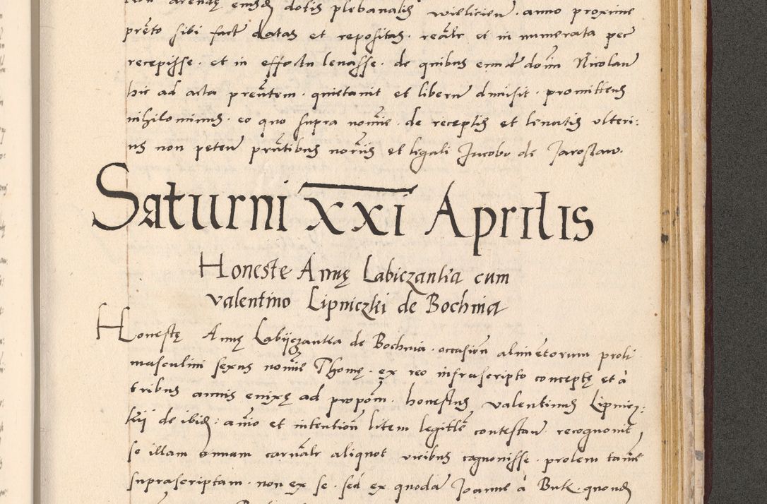 Zdjęcie nr 1001 dla obiektu archiwalnego: Acta actorum, sententiarum diffinitivarum coram reverendo domino Petro Miscowski canonico et in spiritualibus vicario generali Cracoviensi ad annum Domini Mᵐᵘᵐ DXLVIᵗᵘᵐ, cuius indictio est quarta, pontificatus sanctissimi in Christo patris et domini nostri domini Pauli divina providencia pape tercii, a die tercia mensis Novembris, annus duodecimus (sic!) feliciter continuantur