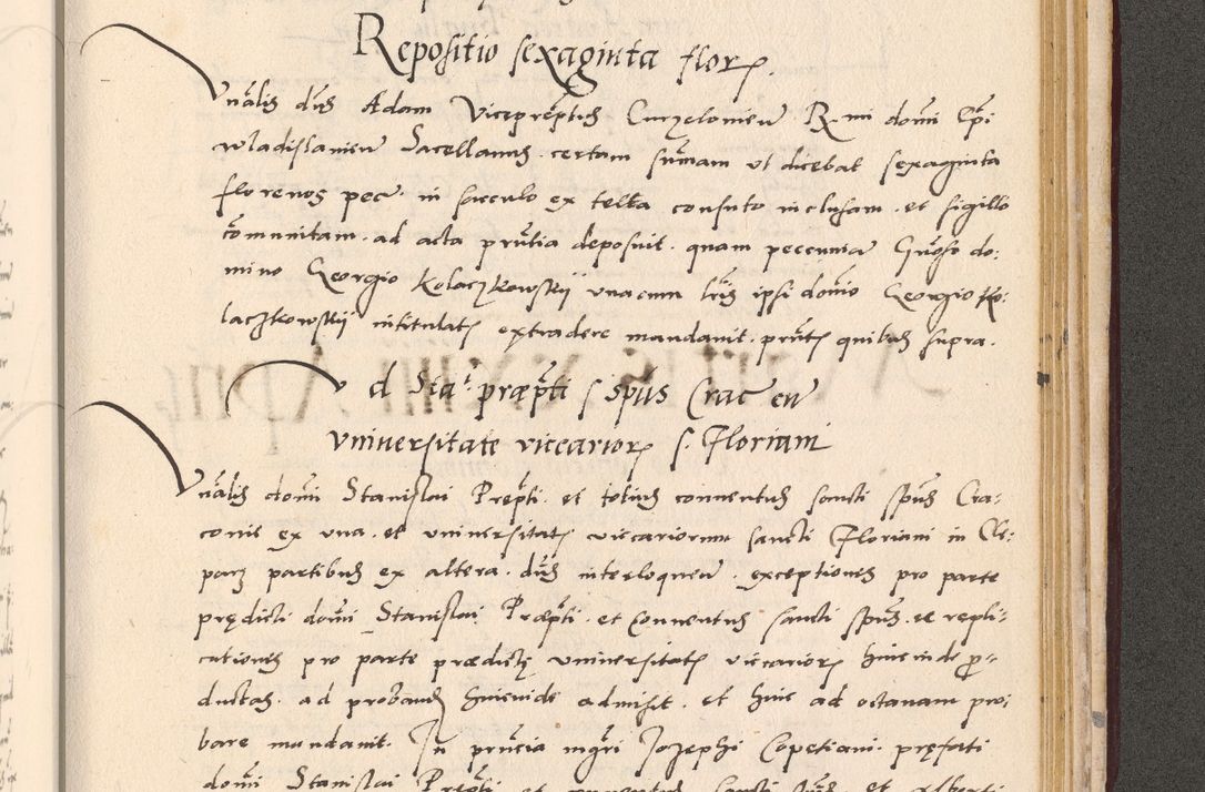 Zdjęcie nr 1005 dla obiektu archiwalnego: Acta actorum, sententiarum diffinitivarum coram reverendo domino Petro Miscowski canonico et in spiritualibus vicario generali Cracoviensi ad annum Domini Mᵐᵘᵐ DXLVIᵗᵘᵐ, cuius indictio est quarta, pontificatus sanctissimi in Christo patris et domini nostri domini Pauli divina providencia pape tercii, a die tercia mensis Novembris, annus duodecimus (sic!) feliciter continuantur