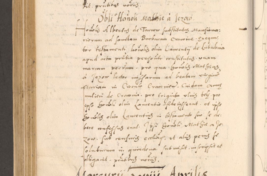 Zdjęcie nr 996 dla obiektu archiwalnego: Acta actorum, sententiarum diffinitivarum coram reverendo domino Petro Miscowski canonico et in spiritualibus vicario generali Cracoviensi ad annum Domini Mᵐᵘᵐ DXLVIᵗᵘᵐ, cuius indictio est quarta, pontificatus sanctissimi in Christo patris et domini nostri domini Pauli divina providencia pape tercii, a die tercia mensis Novembris, annus duodecimus (sic!) feliciter continuantur
