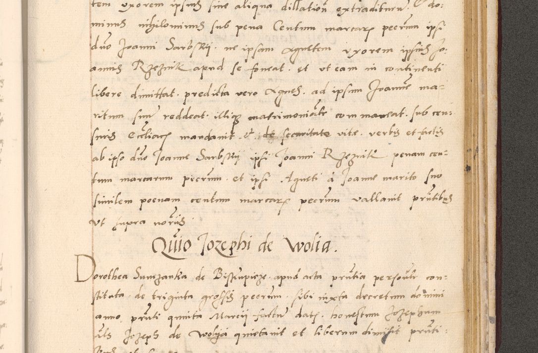 Zdjęcie nr 995 dla obiektu archiwalnego: Acta actorum, sententiarum diffinitivarum coram reverendo domino Petro Miscowski canonico et in spiritualibus vicario generali Cracoviensi ad annum Domini Mᵐᵘᵐ DXLVIᵗᵘᵐ, cuius indictio est quarta, pontificatus sanctissimi in Christo patris et domini nostri domini Pauli divina providencia pape tercii, a die tercia mensis Novembris, annus duodecimus (sic!) feliciter continuantur
