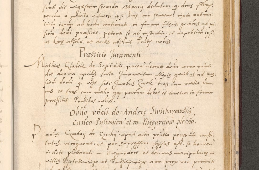 Zdjęcie nr 993 dla obiektu archiwalnego: Acta actorum, sententiarum diffinitivarum coram reverendo domino Petro Miscowski canonico et in spiritualibus vicario generali Cracoviensi ad annum Domini Mᵐᵘᵐ DXLVIᵗᵘᵐ, cuius indictio est quarta, pontificatus sanctissimi in Christo patris et domini nostri domini Pauli divina providencia pape tercii, a die tercia mensis Novembris, annus duodecimus (sic!) feliciter continuantur
