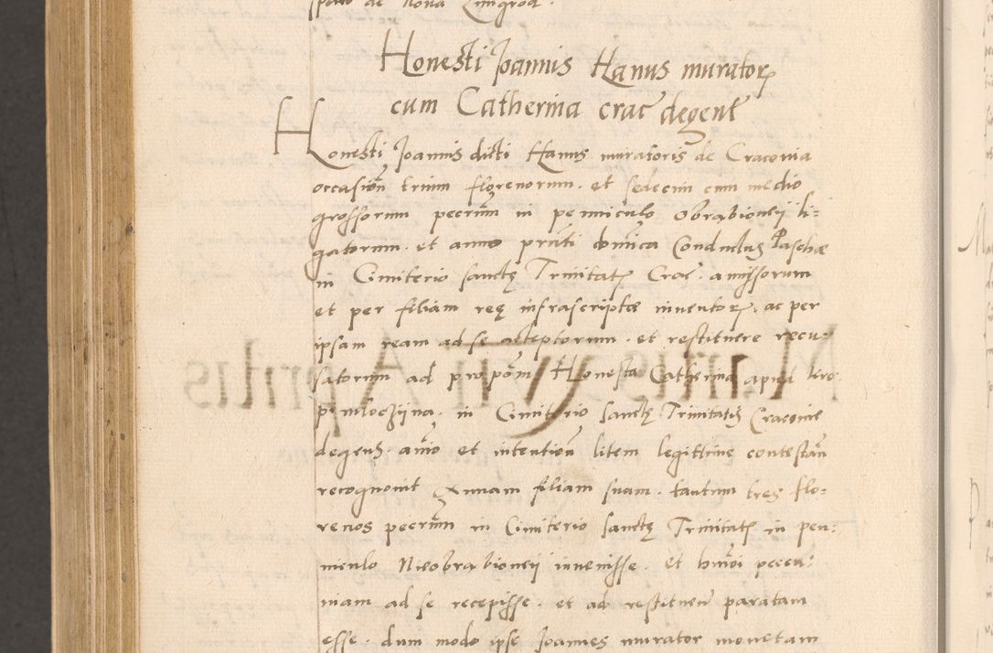Zdjęcie nr 992 dla obiektu archiwalnego: Acta actorum, sententiarum diffinitivarum coram reverendo domino Petro Miscowski canonico et in spiritualibus vicario generali Cracoviensi ad annum Domini Mᵐᵘᵐ DXLVIᵗᵘᵐ, cuius indictio est quarta, pontificatus sanctissimi in Christo patris et domini nostri domini Pauli divina providencia pape tercii, a die tercia mensis Novembris, annus duodecimus (sic!) feliciter continuantur