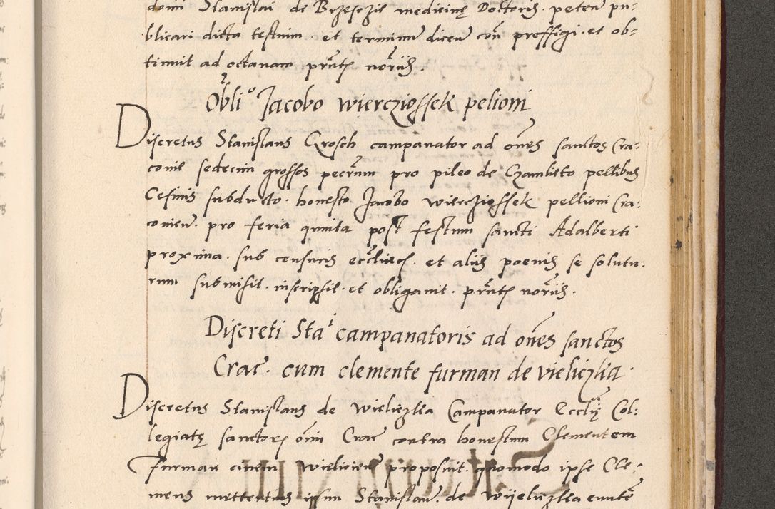 Zdjęcie nr 985 dla obiektu archiwalnego: Acta actorum, sententiarum diffinitivarum coram reverendo domino Petro Miscowski canonico et in spiritualibus vicario generali Cracoviensi ad annum Domini Mᵐᵘᵐ DXLVIᵗᵘᵐ, cuius indictio est quarta, pontificatus sanctissimi in Christo patris et domini nostri domini Pauli divina providencia pape tercii, a die tercia mensis Novembris, annus duodecimus (sic!) feliciter continuantur