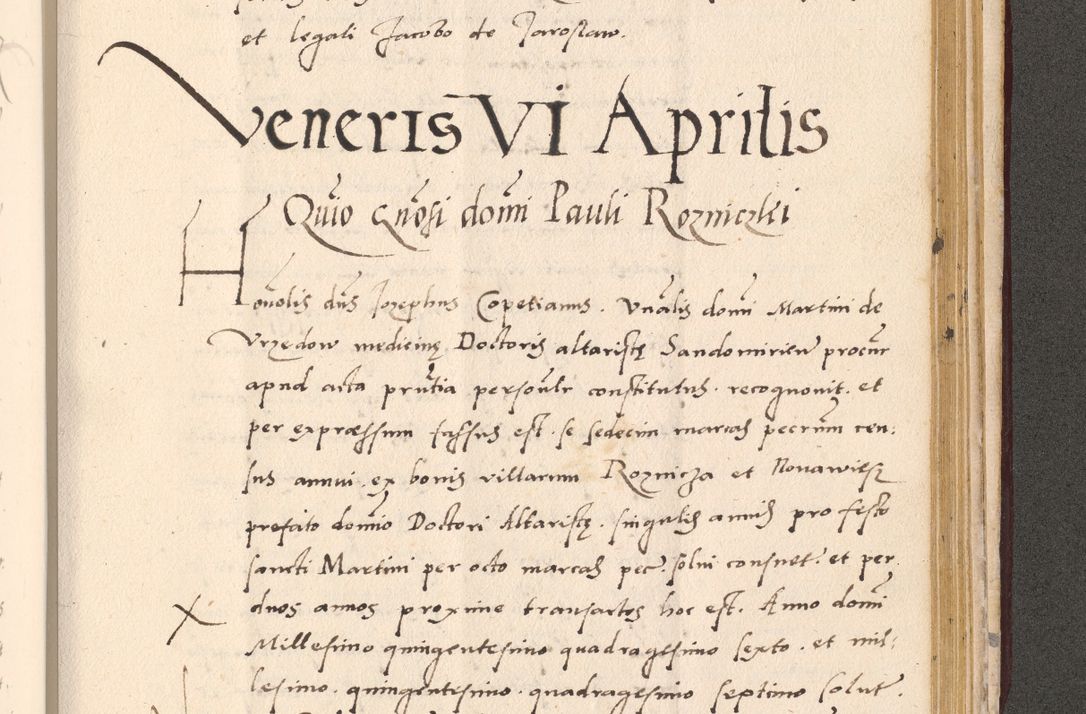 Zdjęcie nr 971 dla obiektu archiwalnego: Acta actorum, sententiarum diffinitivarum coram reverendo domino Petro Miscowski canonico et in spiritualibus vicario generali Cracoviensi ad annum Domini Mᵐᵘᵐ DXLVIᵗᵘᵐ, cuius indictio est quarta, pontificatus sanctissimi in Christo patris et domini nostri domini Pauli divina providencia pape tercii, a die tercia mensis Novembris, annus duodecimus (sic!) feliciter continuantur