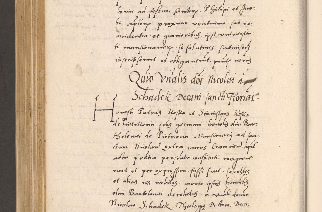 Zdjęcie nr 960 dla obiektu archiwalnego: Acta actorum, sententiarum diffinitivarum coram reverendo domino Petro Miscowski canonico et in spiritualibus vicario generali Cracoviensi ad annum Domini Mᵐᵘᵐ DXLVIᵗᵘᵐ, cuius indictio est quarta, pontificatus sanctissimi in Christo patris et domini nostri domini Pauli divina providencia pape tercii, a die tercia mensis Novembris, annus duodecimus (sic!) feliciter continuantur
