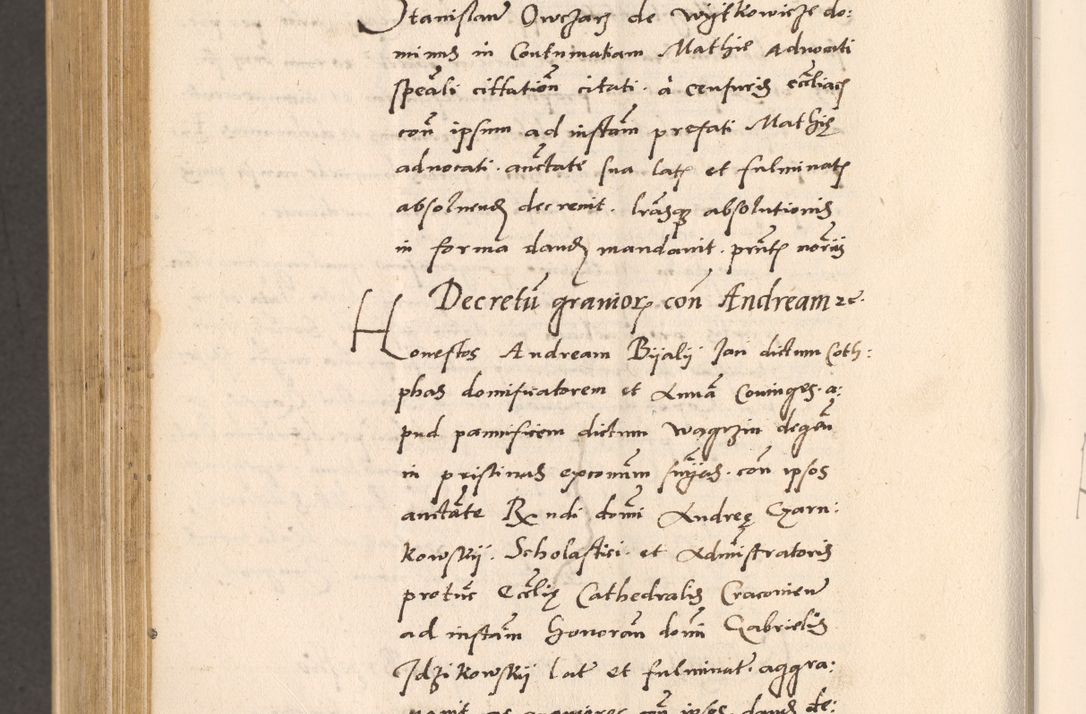 Zdjęcie nr 954 dla obiektu archiwalnego: Acta actorum, sententiarum diffinitivarum coram reverendo domino Petro Miscowski canonico et in spiritualibus vicario generali Cracoviensi ad annum Domini Mᵐᵘᵐ DXLVIᵗᵘᵐ, cuius indictio est quarta, pontificatus sanctissimi in Christo patris et domini nostri domini Pauli divina providencia pape tercii, a die tercia mensis Novembris, annus duodecimus (sic!) feliciter continuantur