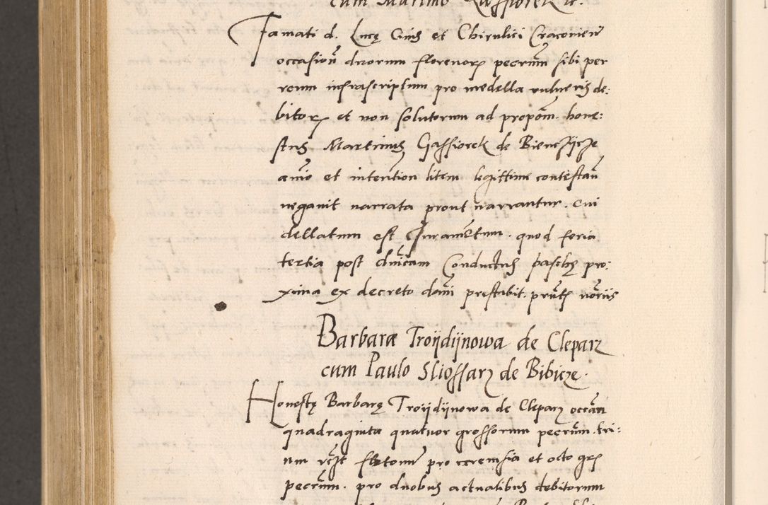 Zdjęcie nr 946 dla obiektu archiwalnego: Acta actorum, sententiarum diffinitivarum coram reverendo domino Petro Miscowski canonico et in spiritualibus vicario generali Cracoviensi ad annum Domini Mᵐᵘᵐ DXLVIᵗᵘᵐ, cuius indictio est quarta, pontificatus sanctissimi in Christo patris et domini nostri domini Pauli divina providencia pape tercii, a die tercia mensis Novembris, annus duodecimus (sic!) feliciter continuantur