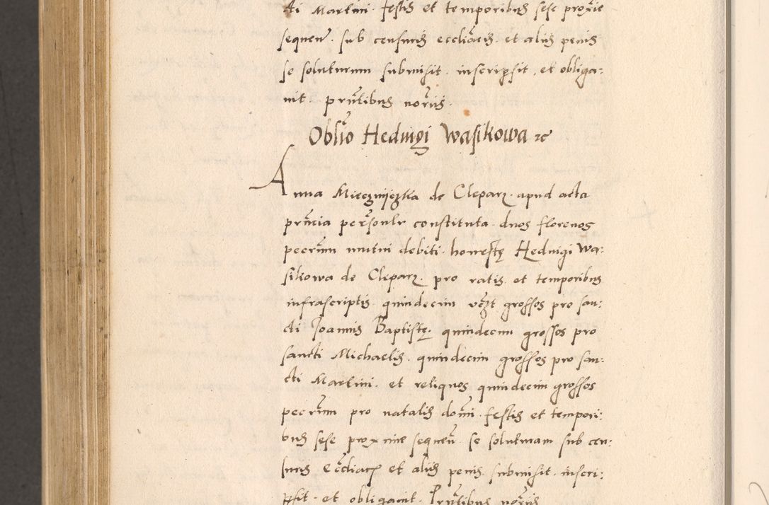 Zdjęcie nr 926 dla obiektu archiwalnego: Acta actorum, sententiarum diffinitivarum coram reverendo domino Petro Miscowski canonico et in spiritualibus vicario generali Cracoviensi ad annum Domini Mᵐᵘᵐ DXLVIᵗᵘᵐ, cuius indictio est quarta, pontificatus sanctissimi in Christo patris et domini nostri domini Pauli divina providencia pape tercii, a die tercia mensis Novembris, annus duodecimus (sic!) feliciter continuantur