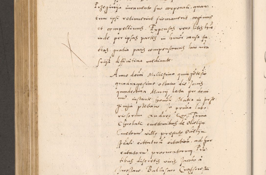 Zdjęcie nr 922 dla obiektu archiwalnego: Acta actorum, sententiarum diffinitivarum coram reverendo domino Petro Miscowski canonico et in spiritualibus vicario generali Cracoviensi ad annum Domini Mᵐᵘᵐ DXLVIᵗᵘᵐ, cuius indictio est quarta, pontificatus sanctissimi in Christo patris et domini nostri domini Pauli divina providencia pape tercii, a die tercia mensis Novembris, annus duodecimus (sic!) feliciter continuantur