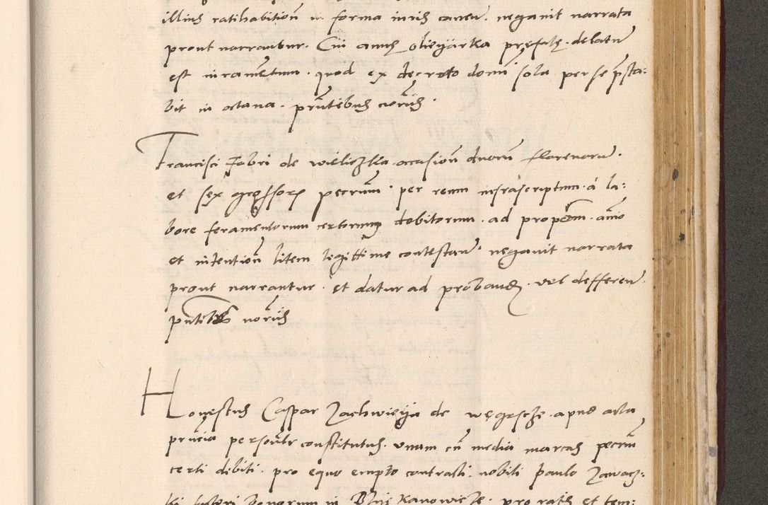 Zdjęcie nr 911 dla obiektu archiwalnego: Acta actorum, sententiarum diffinitivarum coram reverendo domino Petro Miscowski canonico et in spiritualibus vicario generali Cracoviensi ad annum Domini Mᵐᵘᵐ DXLVIᵗᵘᵐ, cuius indictio est quarta, pontificatus sanctissimi in Christo patris et domini nostri domini Pauli divina providencia pape tercii, a die tercia mensis Novembris, annus duodecimus (sic!) feliciter continuantur
