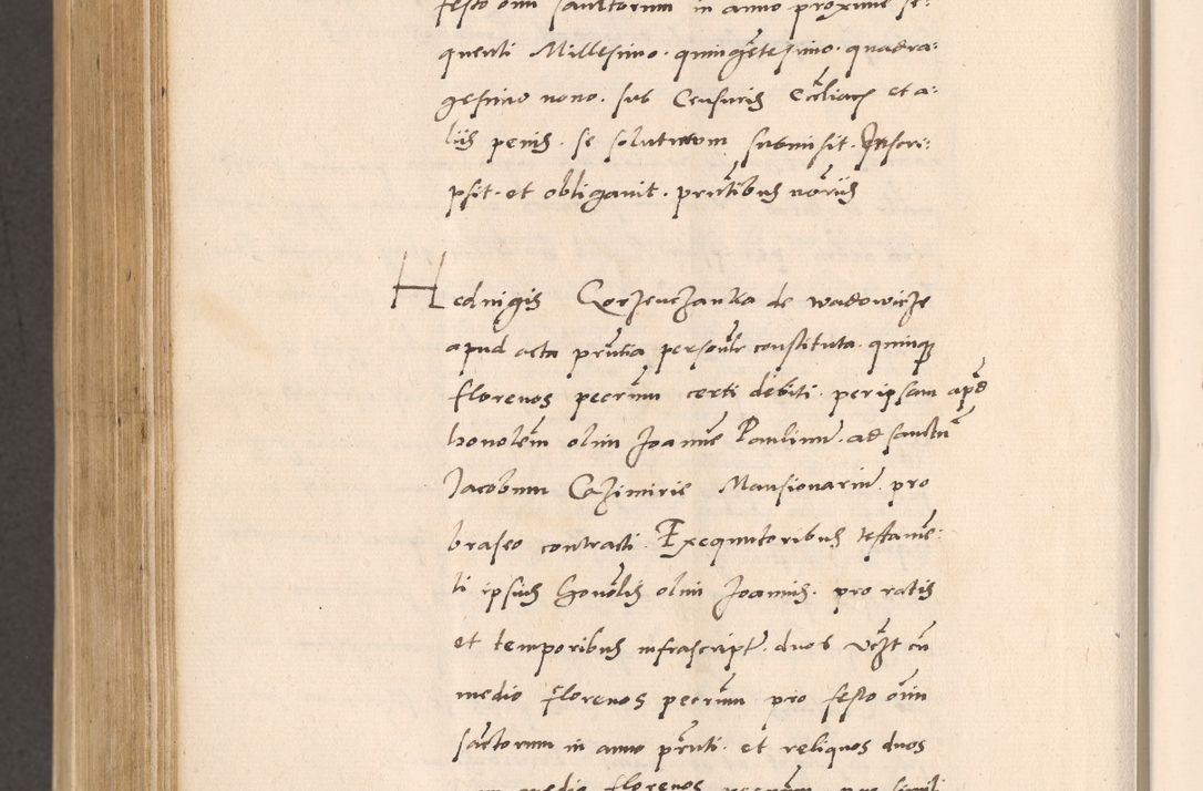 Zdjęcie nr 884 dla obiektu archiwalnego: Acta actorum, sententiarum diffinitivarum coram reverendo domino Petro Miscowski canonico et in spiritualibus vicario generali Cracoviensi ad annum Domini Mᵐᵘᵐ DXLVIᵗᵘᵐ, cuius indictio est quarta, pontificatus sanctissimi in Christo patris et domini nostri domini Pauli divina providencia pape tercii, a die tercia mensis Novembris, annus duodecimus (sic!) feliciter continuantur