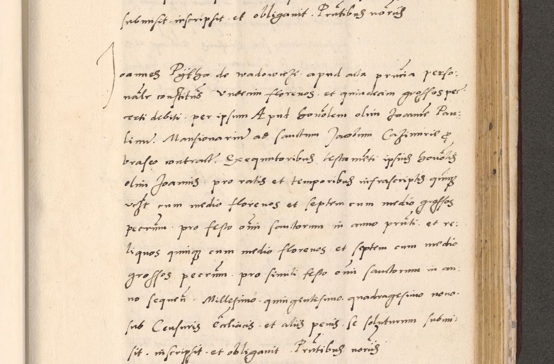 Zdjęcie nr 883 dla obiektu archiwalnego: Acta actorum, sententiarum diffinitivarum coram reverendo domino Petro Miscowski canonico et in spiritualibus vicario generali Cracoviensi ad annum Domini Mᵐᵘᵐ DXLVIᵗᵘᵐ, cuius indictio est quarta, pontificatus sanctissimi in Christo patris et domini nostri domini Pauli divina providencia pape tercii, a die tercia mensis Novembris, annus duodecimus (sic!) feliciter continuantur