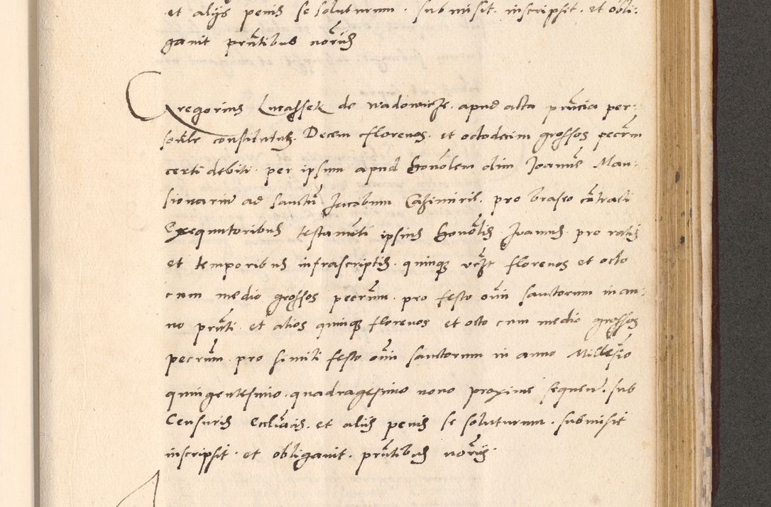 Zdjęcie nr 881 dla obiektu archiwalnego: Acta actorum, sententiarum diffinitivarum coram reverendo domino Petro Miscowski canonico et in spiritualibus vicario generali Cracoviensi ad annum Domini Mᵐᵘᵐ DXLVIᵗᵘᵐ, cuius indictio est quarta, pontificatus sanctissimi in Christo patris et domini nostri domini Pauli divina providencia pape tercii, a die tercia mensis Novembris, annus duodecimus (sic!) feliciter continuantur