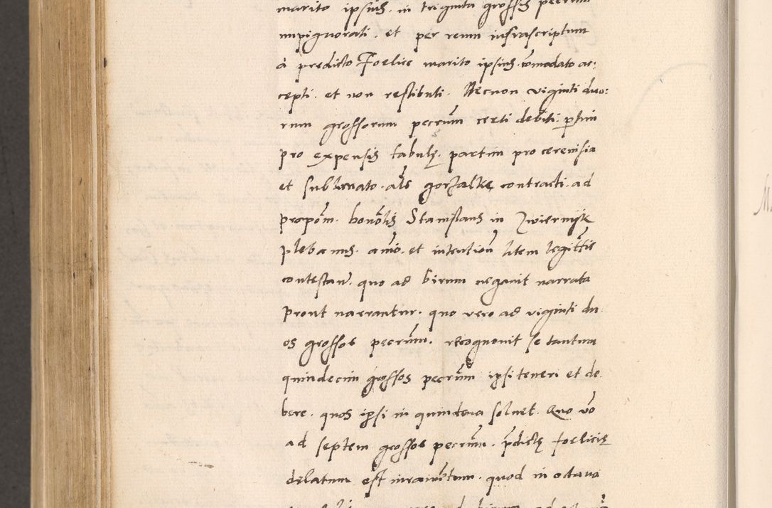 Zdjęcie nr 874 dla obiektu archiwalnego: Acta actorum, sententiarum diffinitivarum coram reverendo domino Petro Miscowski canonico et in spiritualibus vicario generali Cracoviensi ad annum Domini Mᵐᵘᵐ DXLVIᵗᵘᵐ, cuius indictio est quarta, pontificatus sanctissimi in Christo patris et domini nostri domini Pauli divina providencia pape tercii, a die tercia mensis Novembris, annus duodecimus (sic!) feliciter continuantur