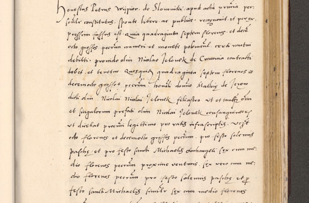 Zdjęcie nr 851 dla obiektu archiwalnego: Acta actorum, sententiarum diffinitivarum coram reverendo domino Petro Miscowski canonico et in spiritualibus vicario generali Cracoviensi ad annum Domini Mᵐᵘᵐ DXLVIᵗᵘᵐ, cuius indictio est quarta, pontificatus sanctissimi in Christo patris et domini nostri domini Pauli divina providencia pape tercii, a die tercia mensis Novembris, annus duodecimus (sic!) feliciter continuantur