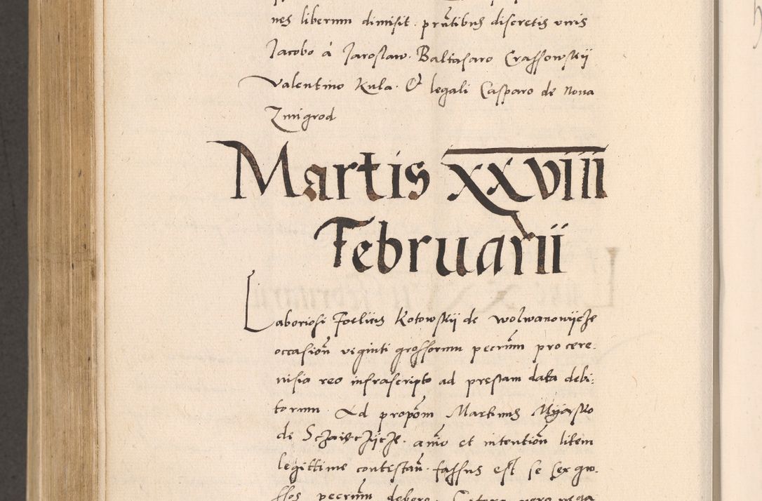 Zdjęcie nr 850 dla obiektu archiwalnego: Acta actorum, sententiarum diffinitivarum coram reverendo domino Petro Miscowski canonico et in spiritualibus vicario generali Cracoviensi ad annum Domini Mᵐᵘᵐ DXLVIᵗᵘᵐ, cuius indictio est quarta, pontificatus sanctissimi in Christo patris et domini nostri domini Pauli divina providencia pape tercii, a die tercia mensis Novembris, annus duodecimus (sic!) feliciter continuantur