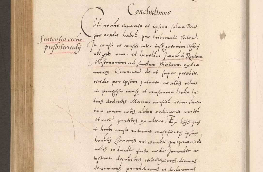 Zdjęcie nr 842 dla obiektu archiwalnego: Acta actorum, sententiarum diffinitivarum coram reverendo domino Petro Miscowski canonico et in spiritualibus vicario generali Cracoviensi ad annum Domini Mᵐᵘᵐ DXLVIᵗᵘᵐ, cuius indictio est quarta, pontificatus sanctissimi in Christo patris et domini nostri domini Pauli divina providencia pape tercii, a die tercia mensis Novembris, annus duodecimus (sic!) feliciter continuantur