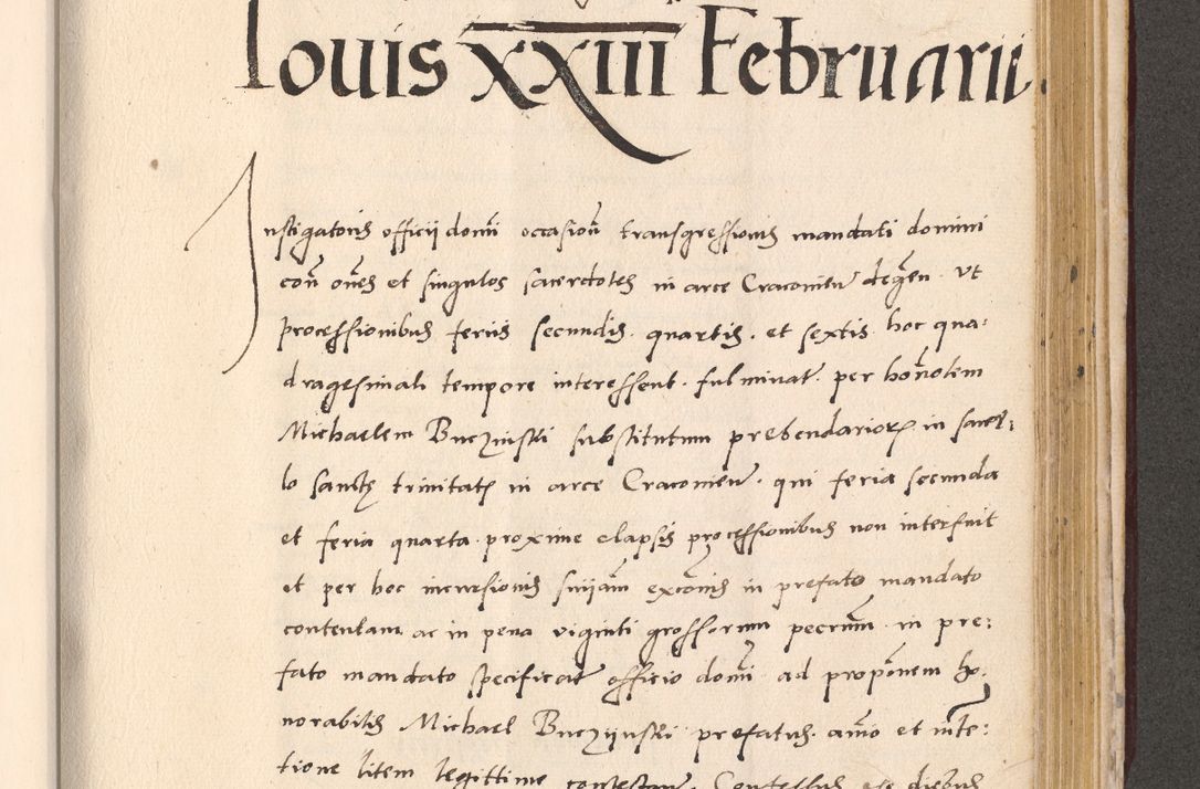 Zdjęcie nr 839 dla obiektu archiwalnego: Acta actorum, sententiarum diffinitivarum coram reverendo domino Petro Miscowski canonico et in spiritualibus vicario generali Cracoviensi ad annum Domini Mᵐᵘᵐ DXLVIᵗᵘᵐ, cuius indictio est quarta, pontificatus sanctissimi in Christo patris et domini nostri domini Pauli divina providencia pape tercii, a die tercia mensis Novembris, annus duodecimus (sic!) feliciter continuantur