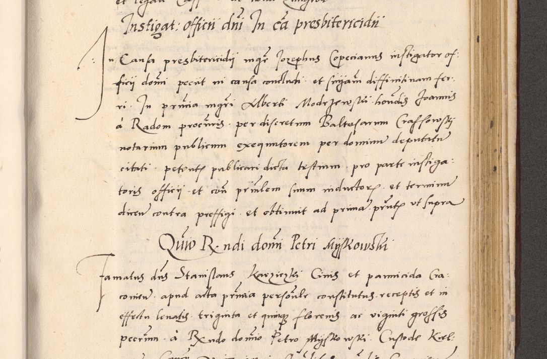 Zdjęcie nr 831 dla obiektu archiwalnego: Acta actorum, sententiarum diffinitivarum coram reverendo domino Petro Miscowski canonico et in spiritualibus vicario generali Cracoviensi ad annum Domini Mᵐᵘᵐ DXLVIᵗᵘᵐ, cuius indictio est quarta, pontificatus sanctissimi in Christo patris et domini nostri domini Pauli divina providencia pape tercii, a die tercia mensis Novembris, annus duodecimus (sic!) feliciter continuantur