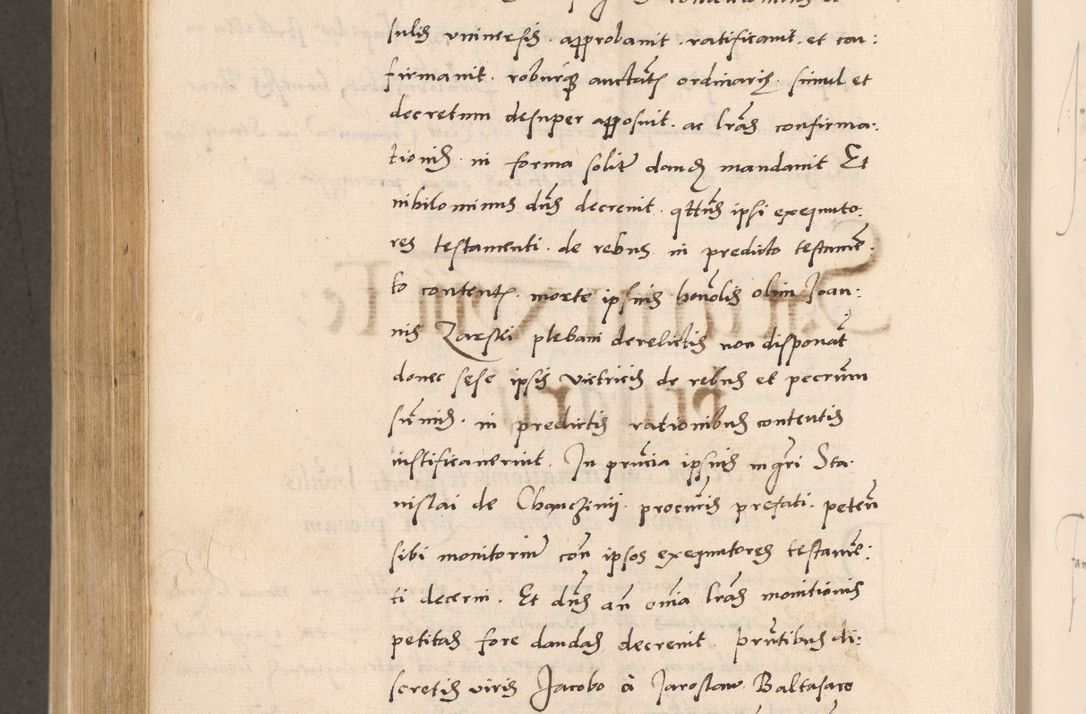 Zdjęcie nr 830 dla obiektu archiwalnego: Acta actorum, sententiarum diffinitivarum coram reverendo domino Petro Miscowski canonico et in spiritualibus vicario generali Cracoviensi ad annum Domini Mᵐᵘᵐ DXLVIᵗᵘᵐ, cuius indictio est quarta, pontificatus sanctissimi in Christo patris et domini nostri domini Pauli divina providencia pape tercii, a die tercia mensis Novembris, annus duodecimus (sic!) feliciter continuantur