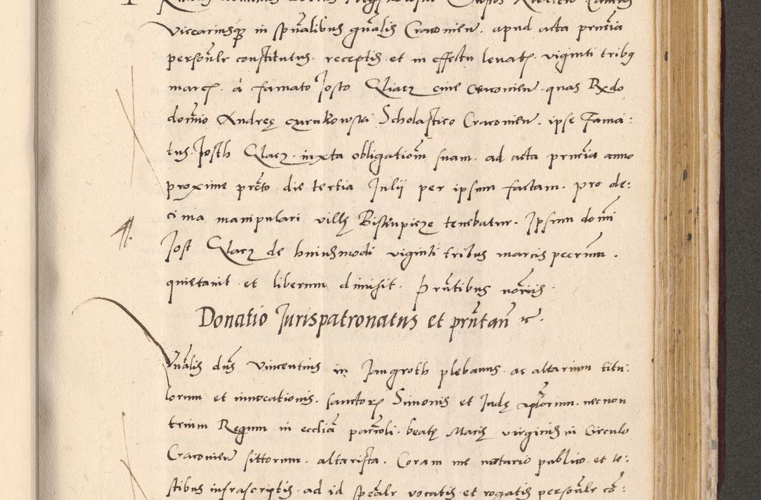 Zdjęcie nr 827 dla obiektu archiwalnego: Acta actorum, sententiarum diffinitivarum coram reverendo domino Petro Miscowski canonico et in spiritualibus vicario generali Cracoviensi ad annum Domini Mᵐᵘᵐ DXLVIᵗᵘᵐ, cuius indictio est quarta, pontificatus sanctissimi in Christo patris et domini nostri domini Pauli divina providencia pape tercii, a die tercia mensis Novembris, annus duodecimus (sic!) feliciter continuantur