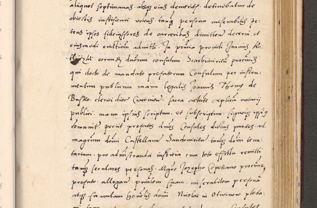 Zdjęcie nr 819 dla obiektu archiwalnego: Acta actorum, sententiarum diffinitivarum coram reverendo domino Petro Miscowski canonico et in spiritualibus vicario generali Cracoviensi ad annum Domini Mᵐᵘᵐ DXLVIᵗᵘᵐ, cuius indictio est quarta, pontificatus sanctissimi in Christo patris et domini nostri domini Pauli divina providencia pape tercii, a die tercia mensis Novembris, annus duodecimus (sic!) feliciter continuantur