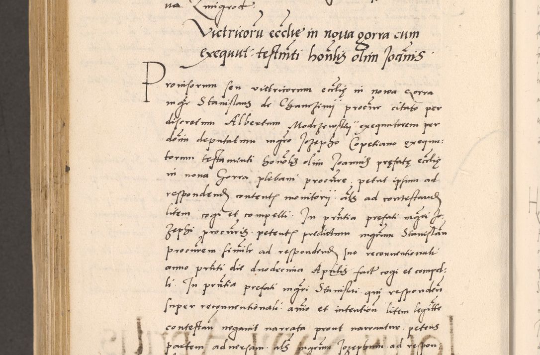 Zdjęcie nr 1010 dla obiektu archiwalnego: Acta actorum, sententiarum diffinitivarum coram reverendo domino Petro Miscowski canonico et in spiritualibus vicario generali Cracoviensi ad annum Domini Mᵐᵘᵐ DXLVIᵗᵘᵐ, cuius indictio est quarta, pontificatus sanctissimi in Christo patris et domini nostri domini Pauli divina providencia pape tercii, a die tercia mensis Novembris, annus duodecimus (sic!) feliciter continuantur