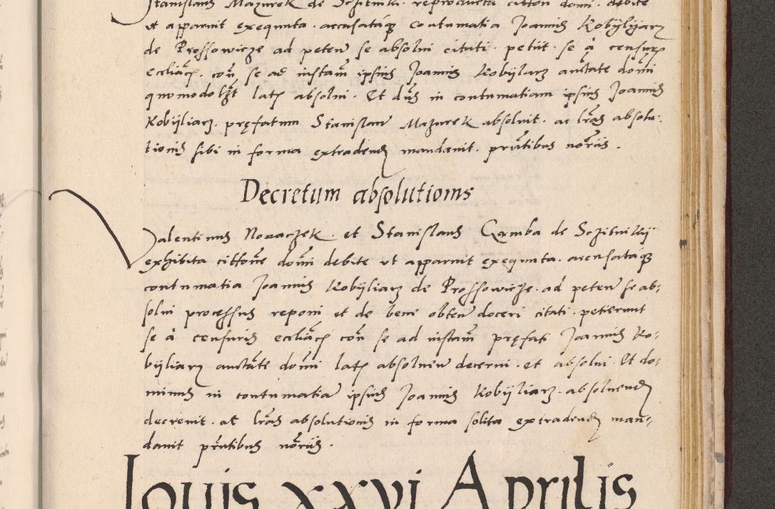 Zdjęcie nr 1009 dla obiektu archiwalnego: Acta actorum, sententiarum diffinitivarum coram reverendo domino Petro Miscowski canonico et in spiritualibus vicario generali Cracoviensi ad annum Domini Mᵐᵘᵐ DXLVIᵗᵘᵐ, cuius indictio est quarta, pontificatus sanctissimi in Christo patris et domini nostri domini Pauli divina providencia pape tercii, a die tercia mensis Novembris, annus duodecimus (sic!) feliciter continuantur