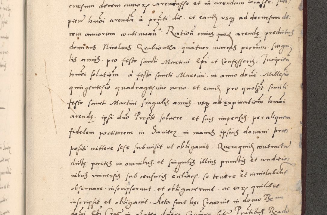 Zdjęcie nr 1113 dla obiektu archiwalnego: Acta actorum, sententiarum diffinitivarum coram reverendo domino Petro Miscowski canonico et in spiritualibus vicario generali Cracoviensi ad annum Domini Mᵐᵘᵐ DXLVIᵗᵘᵐ, cuius indictio est quarta, pontificatus sanctissimi in Christo patris et domini nostri domini Pauli divina providencia pape tercii, a die tercia mensis Novembris, annus duodecimus (sic!) feliciter continuantur