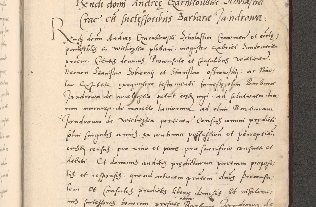 Zdjęcie nr 1111 dla obiektu archiwalnego: Acta actorum, sententiarum diffinitivarum coram reverendo domino Petro Miscowski canonico et in spiritualibus vicario generali Cracoviensi ad annum Domini Mᵐᵘᵐ DXLVIᵗᵘᵐ, cuius indictio est quarta, pontificatus sanctissimi in Christo patris et domini nostri domini Pauli divina providencia pape tercii, a die tercia mensis Novembris, annus duodecimus (sic!) feliciter continuantur