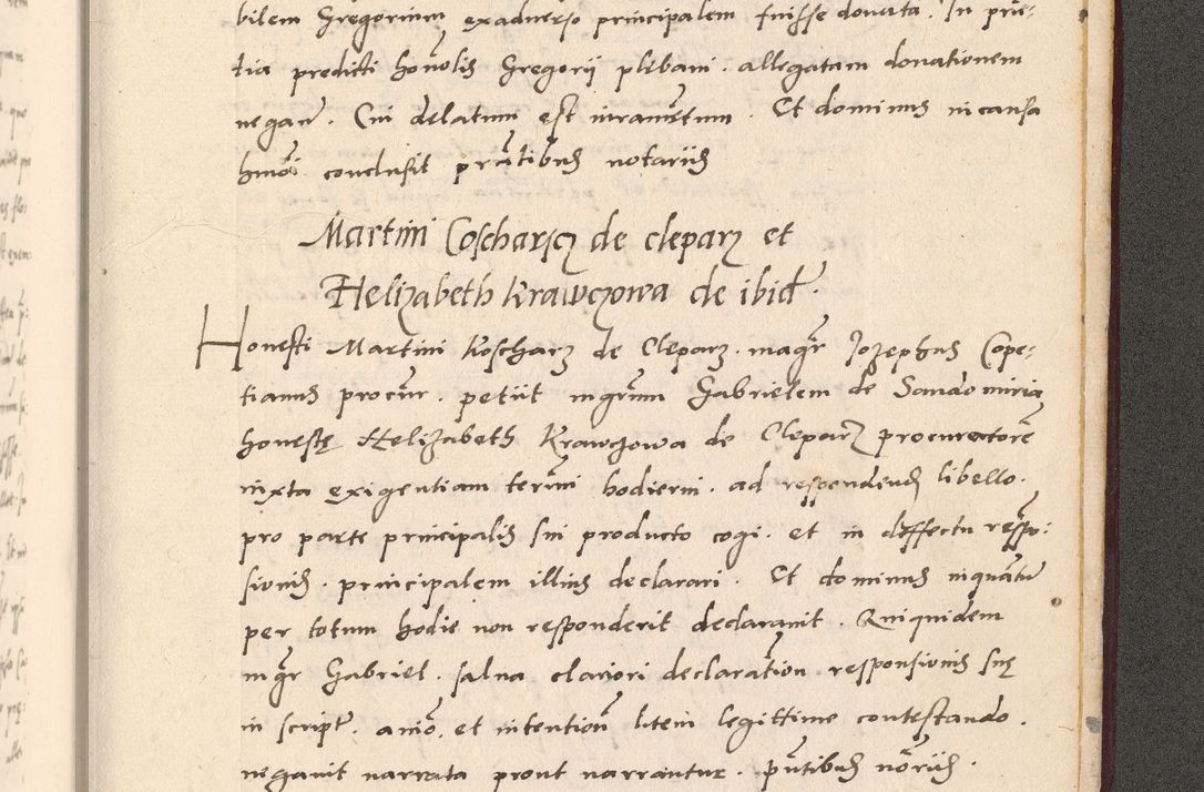 Zdjęcie nr 1101 dla obiektu archiwalnego: Acta actorum, sententiarum diffinitivarum coram reverendo domino Petro Miscowski canonico et in spiritualibus vicario generali Cracoviensi ad annum Domini Mᵐᵘᵐ DXLVIᵗᵘᵐ, cuius indictio est quarta, pontificatus sanctissimi in Christo patris et domini nostri domini Pauli divina providencia pape tercii, a die tercia mensis Novembris, annus duodecimus (sic!) feliciter continuantur