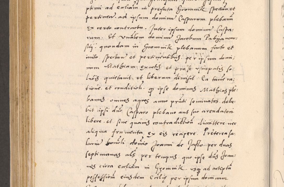 Zdjęcie nr 1086 dla obiektu archiwalnego: Acta actorum, sententiarum diffinitivarum coram reverendo domino Petro Miscowski canonico et in spiritualibus vicario generali Cracoviensi ad annum Domini Mᵐᵘᵐ DXLVIᵗᵘᵐ, cuius indictio est quarta, pontificatus sanctissimi in Christo patris et domini nostri domini Pauli divina providencia pape tercii, a die tercia mensis Novembris, annus duodecimus (sic!) feliciter continuantur
