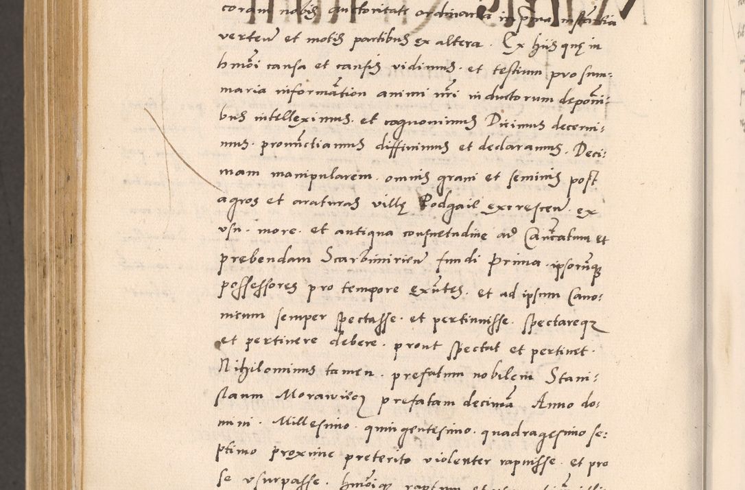 Zdjęcie nr 1080 dla obiektu archiwalnego: Acta actorum, sententiarum diffinitivarum coram reverendo domino Petro Miscowski canonico et in spiritualibus vicario generali Cracoviensi ad annum Domini Mᵐᵘᵐ DXLVIᵗᵘᵐ, cuius indictio est quarta, pontificatus sanctissimi in Christo patris et domini nostri domini Pauli divina providencia pape tercii, a die tercia mensis Novembris, annus duodecimus (sic!) feliciter continuantur