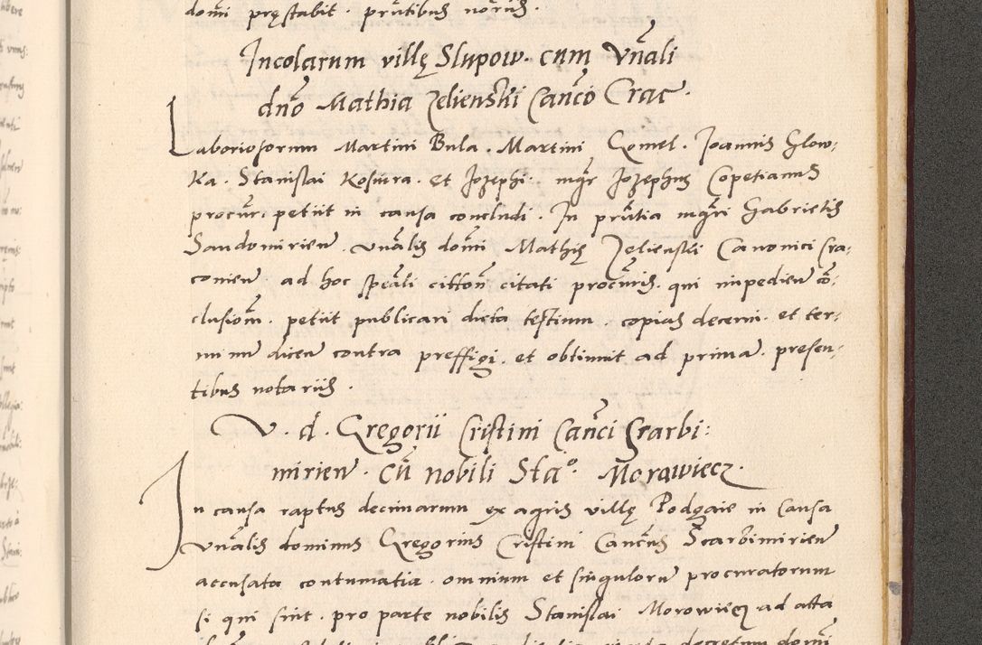 Zdjęcie nr 1077 dla obiektu archiwalnego: Acta actorum, sententiarum diffinitivarum coram reverendo domino Petro Miscowski canonico et in spiritualibus vicario generali Cracoviensi ad annum Domini Mᵐᵘᵐ DXLVIᵗᵘᵐ, cuius indictio est quarta, pontificatus sanctissimi in Christo patris et domini nostri domini Pauli divina providencia pape tercii, a die tercia mensis Novembris, annus duodecimus (sic!) feliciter continuantur