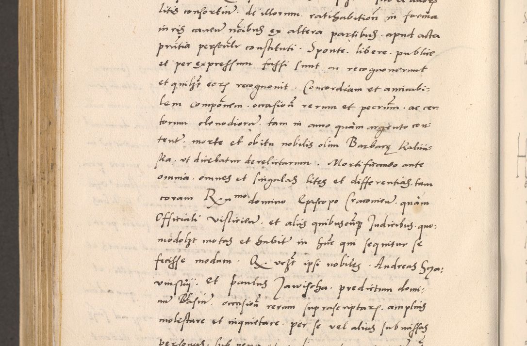 Zdjęcie nr 1074 dla obiektu archiwalnego: Acta actorum, sententiarum diffinitivarum coram reverendo domino Petro Miscowski canonico et in spiritualibus vicario generali Cracoviensi ad annum Domini Mᵐᵘᵐ DXLVIᵗᵘᵐ, cuius indictio est quarta, pontificatus sanctissimi in Christo patris et domini nostri domini Pauli divina providencia pape tercii, a die tercia mensis Novembris, annus duodecimus (sic!) feliciter continuantur