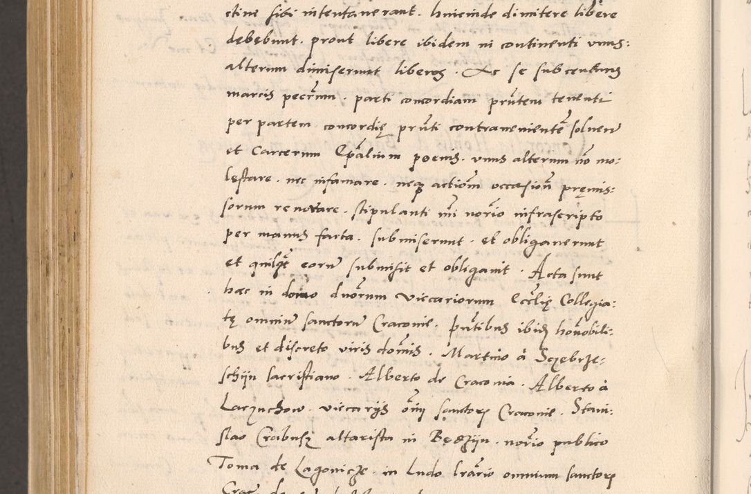 Zdjęcie nr 1076 dla obiektu archiwalnego: Acta actorum, sententiarum diffinitivarum coram reverendo domino Petro Miscowski canonico et in spiritualibus vicario generali Cracoviensi ad annum Domini Mᵐᵘᵐ DXLVIᵗᵘᵐ, cuius indictio est quarta, pontificatus sanctissimi in Christo patris et domini nostri domini Pauli divina providencia pape tercii, a die tercia mensis Novembris, annus duodecimus (sic!) feliciter continuantur