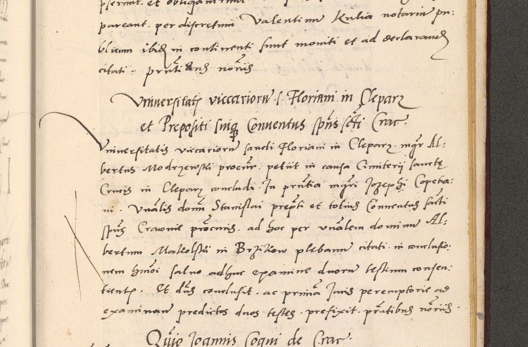 Zdjęcie nr 1071 dla obiektu archiwalnego: Acta actorum, sententiarum diffinitivarum coram reverendo domino Petro Miscowski canonico et in spiritualibus vicario generali Cracoviensi ad annum Domini Mᵐᵘᵐ DXLVIᵗᵘᵐ, cuius indictio est quarta, pontificatus sanctissimi in Christo patris et domini nostri domini Pauli divina providencia pape tercii, a die tercia mensis Novembris, annus duodecimus (sic!) feliciter continuantur
