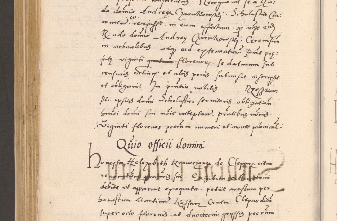 Zdjęcie nr 1068 dla obiektu archiwalnego: Acta actorum, sententiarum diffinitivarum coram reverendo domino Petro Miscowski canonico et in spiritualibus vicario generali Cracoviensi ad annum Domini Mᵐᵘᵐ DXLVIᵗᵘᵐ, cuius indictio est quarta, pontificatus sanctissimi in Christo patris et domini nostri domini Pauli divina providencia pape tercii, a die tercia mensis Novembris, annus duodecimus (sic!) feliciter continuantur
