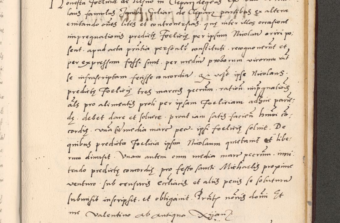 Zdjęcie nr 1065 dla obiektu archiwalnego: Acta actorum, sententiarum diffinitivarum coram reverendo domino Petro Miscowski canonico et in spiritualibus vicario generali Cracoviensi ad annum Domini Mᵐᵘᵐ DXLVIᵗᵘᵐ, cuius indictio est quarta, pontificatus sanctissimi in Christo patris et domini nostri domini Pauli divina providencia pape tercii, a die tercia mensis Novembris, annus duodecimus (sic!) feliciter continuantur
