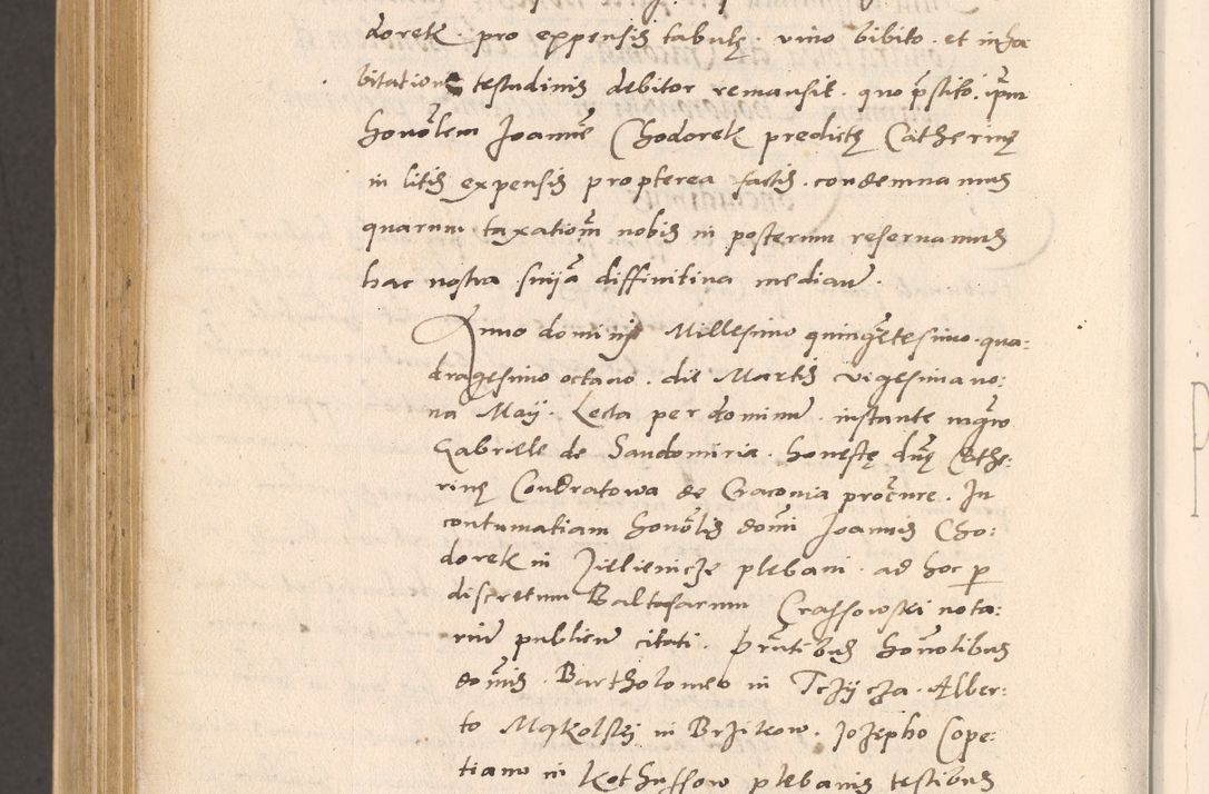 Zdjęcie nr 1062 dla obiektu archiwalnego: Acta actorum, sententiarum diffinitivarum coram reverendo domino Petro Miscowski canonico et in spiritualibus vicario generali Cracoviensi ad annum Domini Mᵐᵘᵐ DXLVIᵗᵘᵐ, cuius indictio est quarta, pontificatus sanctissimi in Christo patris et domini nostri domini Pauli divina providencia pape tercii, a die tercia mensis Novembris, annus duodecimus (sic!) feliciter continuantur